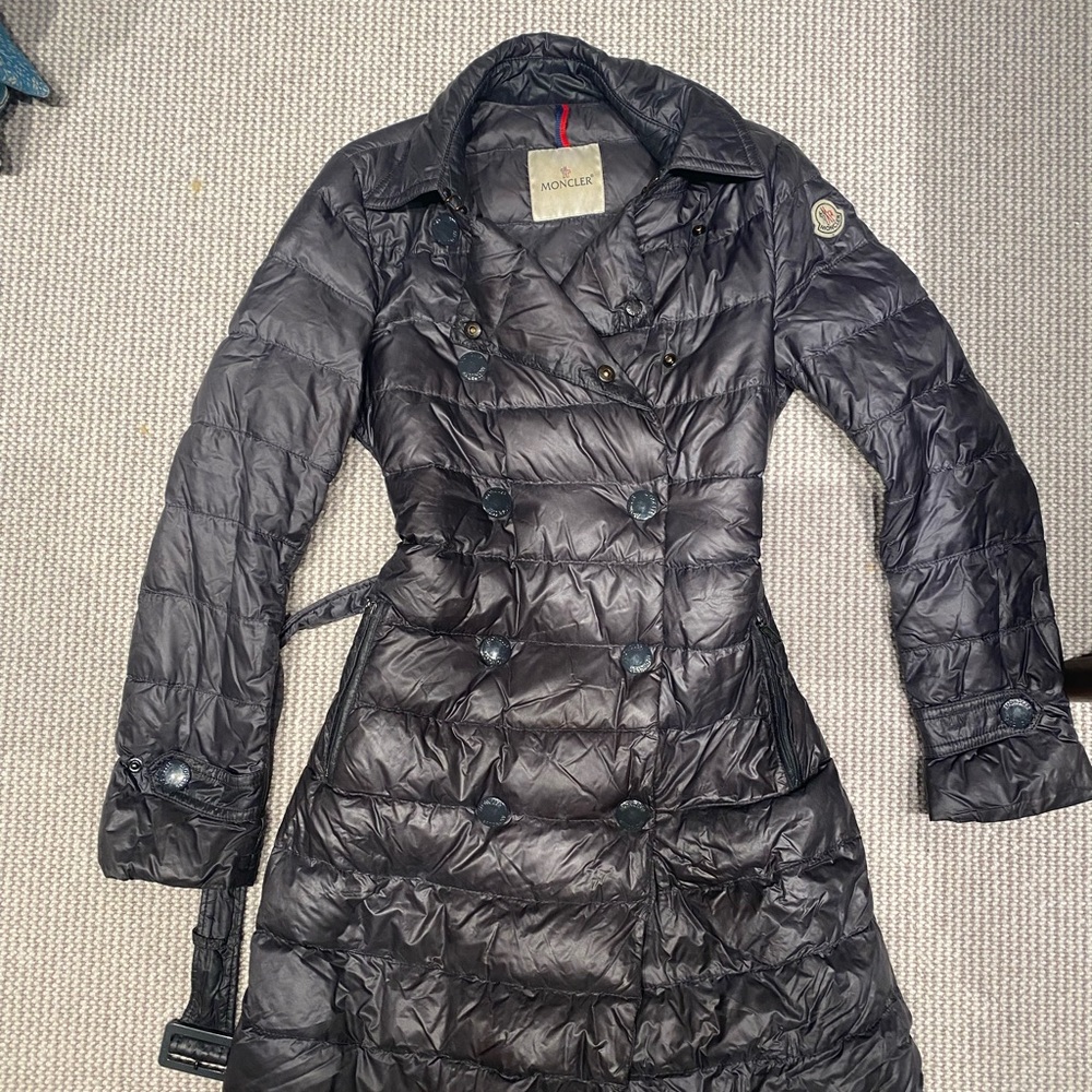 Moncler long down coat. Moncler size 2.